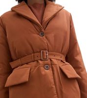 Chaqueta sostenible para mujer: Blazer acolchado con cinturón, chaqueta informal 944007 marrón