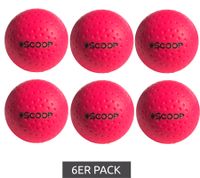 6er Pack SCOOP X-Treme Hockey Street-Balls mit Dimple-Design Hockeyball Sport-Ausrüstung NL266443 Rosa