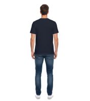 2-Pack U.S. SPORT AMERICA Men's Basic Cotton T-Shirt, Crew Neck, Short Sleeve, Blue/White