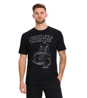 2-Pack U.S. SPORT AMERICA Men's Basic Cotton T-Shirt, Crew Neck, Short Sleeve, Blue/Black