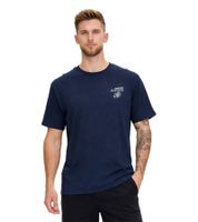 2-Pack U.S. SPORT AMERICA Men's Basic Cotton T-Shirt, Crew Neck, Short Sleeve, Blue/Black