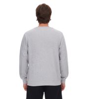 U.S. SPORT AMERICA Herren Sweater mit großem Schriftzug Baumwoll-Langarm-Shirt Sommer-Pullover Freizeit-Shirt Grau