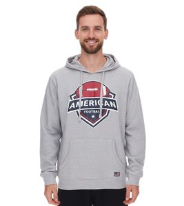 U.S. SPORT AMERICA Herren Hoodie mit Kapuze und großem Schriftzug Baumwoll-Hoodie Sommer-Pullover Freizeit-Hoodie Grau U.S. SPORT AMERICA Herren Hoodie mit Kapuze und großem Schriftzug Baumwoll-Hoodie Sommer-Pullover Freizeit-Hoodie Grau