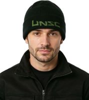 Bonnet unisexe en coton UNSC, coupe classique KC160562HLO, noir/vert