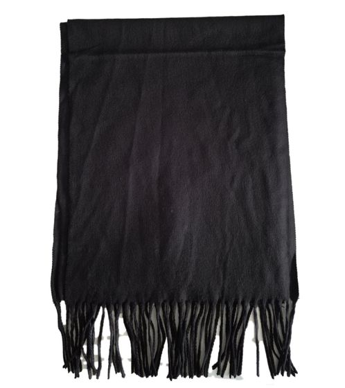 Fransen-Schal weicher Schal für Damen und Herren schlichter Herbst-Schal SF157982PLB Schwarz