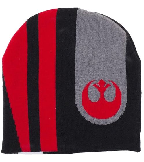 Star Wars Das Erwachen der Macht Beanie Strick-Mütze Poe Dameron KC505009STW Schwarz/Grau/Rot