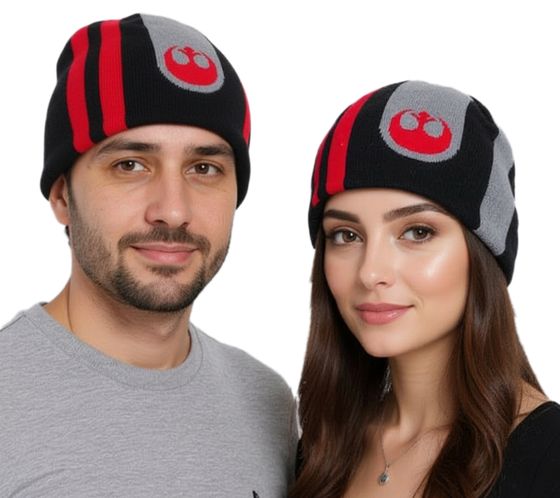 Berretto in maglia Star Wars Il Risveglio della Forza Poe Dameron KC505009STW Nero/Grigio/Rosso