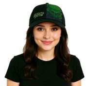 Gorra unisex de béisbol estilo camionero Shadow Fall con logo bordado, TC105708SHF, color negro