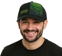 Gorra unisex de béisbol estilo camionero Shadow Fall con logo bordado, TC105708SHF, color negro