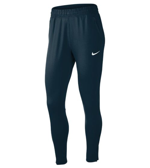 NIKE Women's Sports Pants with DRI-FIT Technology, Fitness Pants, Training Pants, NT0318-451, Dark Blue