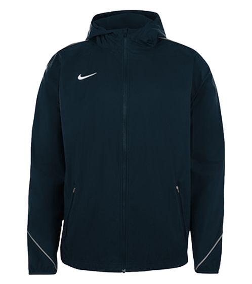 NIKE Men's Sustainable Rain Jacket with DRI-FIT Technology, Lightweight Training Jacket with Zip Made from Recycled Material, NT0319-451 Blue