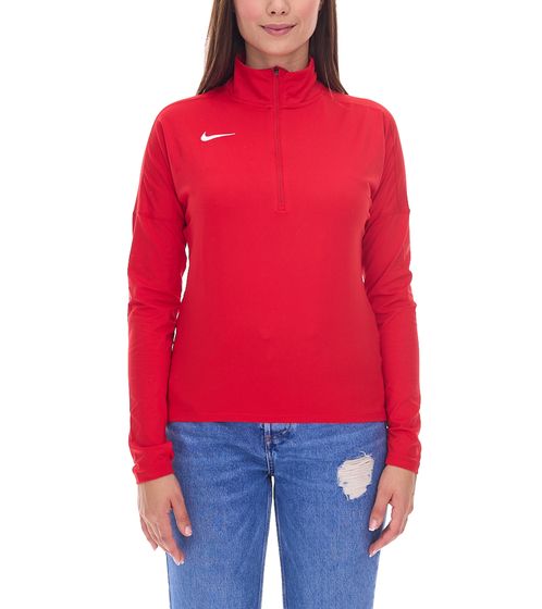 Maglia da allenamento a maniche lunghe NIKE Dry Element da donna con mezza zip e Dry Fit NT0316-657 Rosso