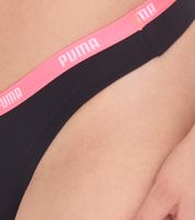 Pack de 3 tangas PUMA para mujer, conjunto de ropa interior, calzoncillos de algodón, 701224757 001 Negro