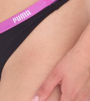 Pack de 3 tangas PUMA para mujer, conjunto de ropa interior, calzoncillos de algodón, 701224757 001 Negro