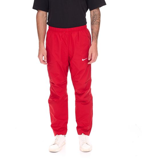 Pantaloni da allenamento da uomo NIKE con tecnologia DRI-FIT, pantaloni sportivi leggeri, pantaloni da calcio traspiranti, vestibilità slim NT0321-657 Rosso