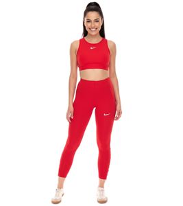 Mallas deportivas NIKE para mujer con tecnología DRI-FIT, pantalones deportivos ligeros, pantalones de fútbol transpirables, corte ajustado, NT0314-657 Rojo