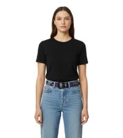 Cinturón punk MISFITS para hombre y mujer con aspecto desgastado y calaveras. Cinturón informal BT109173MIS4. Negro/Blanco/Morado.