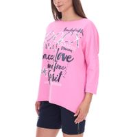 Felpa girocollo oversize da donna SOCCX by Carina SCU2100-3772 Rosa