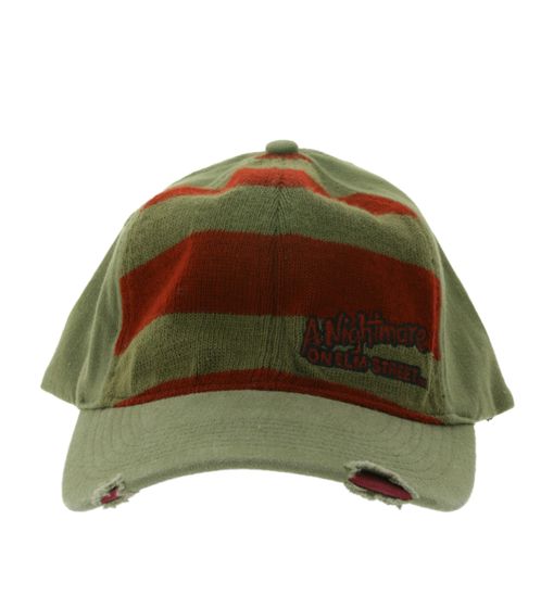 Elm Street Unisex Trucker-Cap Baseball-Cap im Destroyed-Look Baumwoll-Cap Fan-Mütze TC105444NOE Olivgrün/Rot