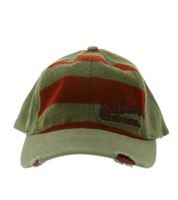 Gorra unisex de Elm Street, gorra de béisbol con efecto desgastado, gorra de algodón, gorra de fan TC105444NOE, verde oliva/rojo