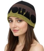 Gorro Wolfmother, gorro acogedor, elegante gorro de punto, artículo para fans KC109932WLM, negro/gris/amarillo