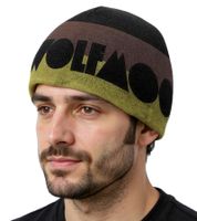 Gorro Wolfmother, gorro acogedor, elegante gorro de punto, artículo para fans KC109932WLM, negro/gris/amarillo