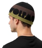 Gorro Wolfmother, gorro acogedor, elegante gorro de punto, artículo para fans KC109932WLM, negro/gris/amarillo