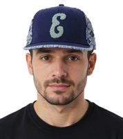 Gorra unisex Eazy-E con visera plana, ideal para fanáticos de los raperos estadounidenses, TC110970ESE3, azul/gris