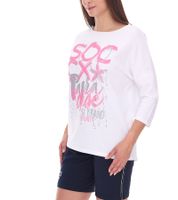 Sudadera SOCCX by Carina de cuello redondo extragrande para mujer, ideal para el día a día 364387_2007 Blanco
