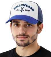 Gorra de béisbol YELLOWCARD con visera curva, para fans de bandas de pop punk, TC103518YWC, blanca/azul