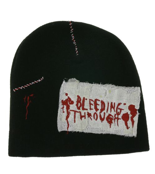 Bleeding Through Beanie kuschelige Mütze stylische Strick-Beanie Fan-Artikel KC109495BTH Schwarz