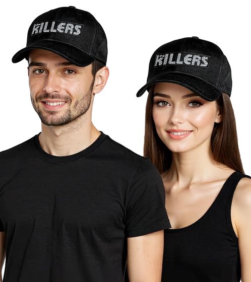 The Killers Unisex Trucker-Cap Rockband mit Logo-Stickerei Base-Cap Baumwoll-Cap Schwarz/Weiß