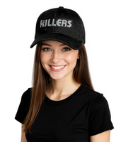Gorra unisex de The Killers, banda de rock con logo bordado, gorra de béisbol, gorra de algodón, negra/blanca