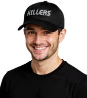 Gorra unisex de The Killers, banda de rock con logo bordado, gorra de béisbol, gorra de algodón, negra/blanca