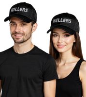 Gorra unisex de The Killers, banda de rock con logo bordado, gorra de béisbol, gorra de algodón, negra/blanca