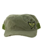 Casquette unisexe en coton, coupe militaire légèrement incurvée. Casquette Field FC110821RJA, Vert Olive