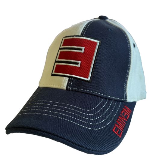Eminem Unisex Trucker-Cap mit Logo-Stickerei stylische Baseball-Cap Fan-Artikel Navy/Weiß