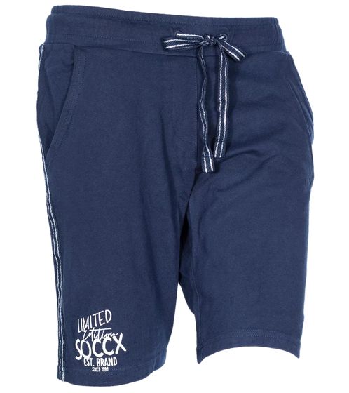 SOCCX Damen Freizeit-Shorts Leggings kurze Baumwoll-Hose Sommer-Shorts 3643388_2007 Blau