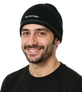 Gorro de Fall Out Boy, acogedor gorro de punto de doble capa, elegante gorro, producto para fans, KC106746FOB, Negro Gorro de Fall Out Boy, acogedor gorro de punto de doble capa, elegante gorro, producto para fans, KC106746FOB, Negro