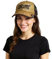 Gorra unisex estilo camionero Sublime con sombrero de paja y logo bordado, elegante gorra de béisbol, producto para fans 8324SUB beige/marrón