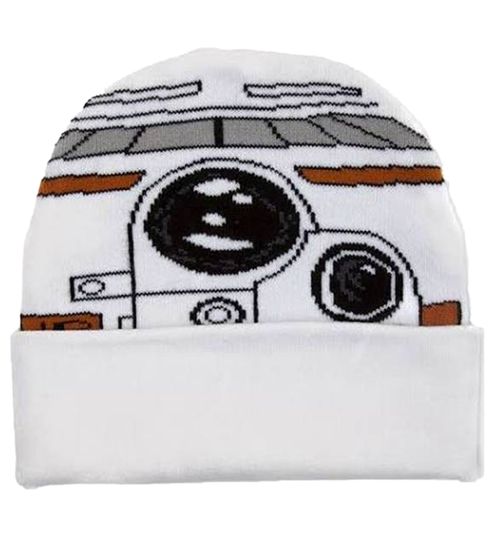 Starwars BB8 Beanie kuschelige Strick-Beanie stylischer Fan-Artikel KC112108STW Weiß