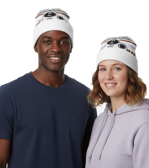 Berretto Star Wars BB8, caldo berretto lavorato a maglia, elegante articolo per fan KC112108STW Bianco