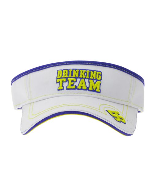 Drinking Team Unisex Visor-Cap stylische Baumwoll-Cap Party-Accessoire 7178BOY Weiß