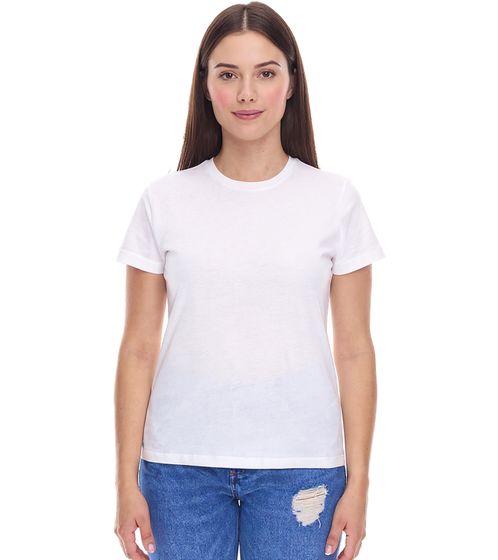 PUMA Blank Base Damen T-Shirt nachhaltiges Baumwoll-Shirt Sport-Shirt Fitness-Shirt 678258 01 Weiß