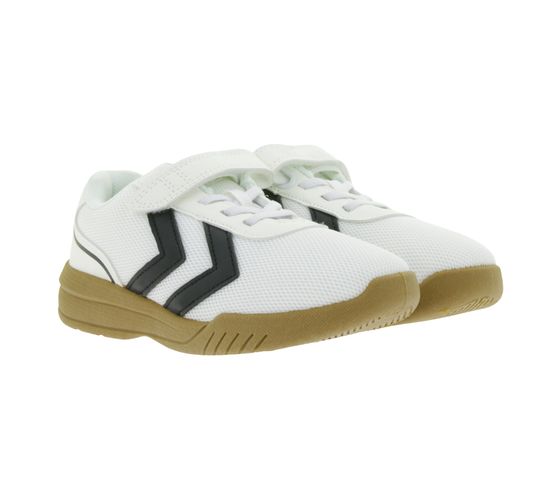 Scarpine da interno per bambini hummel Steady Game 228688 9001 Bianche