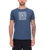 green SYLT Herren Baumwoll-Shirt mit Wellenoptik und Sylt Grafik 0100-007 Dunkelblau green SYLT Herren Baumwoll-Shirt mit Wellenoptik und Sylt Grafik 0100-007 Dunkelblau