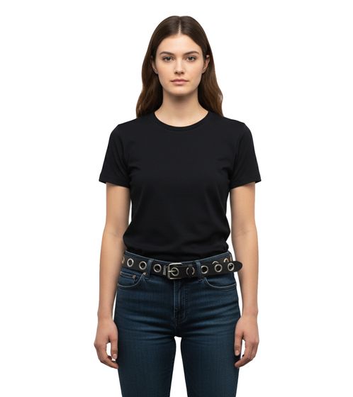 MISFITS Punk Band Belt for Men and Women with Lettering and Studs, Casual Belt BT105931MIS3 Black/White