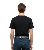 MISFITS Punk Band Belt for Men and Women with Lettering and Studs, Casual Belt BT105931MIS3 Black/White