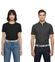 Ceinture RAMONES pour femme et homme, 110 cm, imprimé journal, BT106126RAM4, blanche