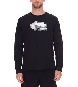 Chemise homme manches longues en coton vert SYLT « WINDSURF WORLD CUP SYLT » avec imprimés 0100-008, noir
